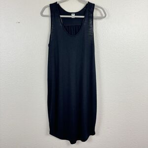Old Navy Swim Coverup Shift Dress Knee Length Sleeveless Racerback Black Medium